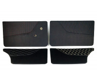 Обивки дверей кожзам со вставкой из экокожи (строчка Окантовочная/Ромб/Квадрат/Соты) для ВАЗ 2101, 2102, 2103, 2104, 2105, 2106, 2107