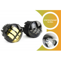 Двухрежимные светодиодные ПТФ Sal-Man (бело-синий 6000К и желтый 3000К) 50W для Ниссан, Инфинити
