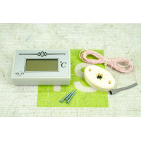 Термометр электронный ТЭС-2Pt в пластиковом корпусе с декоративным датчиком Термометр электронный ТЭС-2Pt в пластиковом корпусе с декоративным датчиком