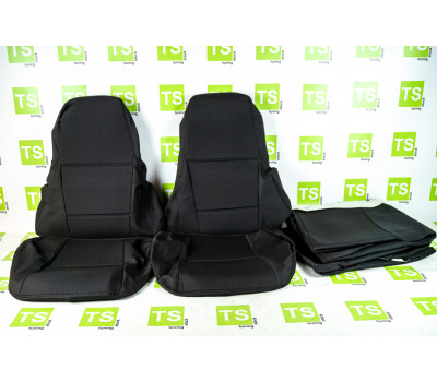 Обивка сидений (не чехлы) черная ткань (центр черная ткань 10мм) для ВАЗ 2107