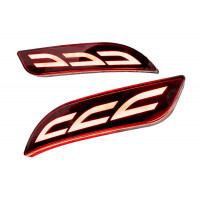 Диодные красные катафоты с тройным узором для Приора 2 Диодные красные катафоты с тройным узором для Приора 2