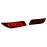 Диодные красные катафоты с узором 5 скоб для Приора 2 седан, хэтчбек с 2014 года