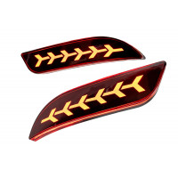 Диодные красные катафоты с узором Y для Приора 2 Диодные красные катафоты с узором Y для Приора 2