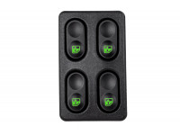 Блок управления стеклоподъемниками АВАР с зеленой подсветкой на 4 кнопки для ВАЗ 2110, 2111, 2112