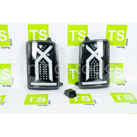 Задние светодиодные фонари белые Иксы (белые) с бегающим повторителем для Лада 4х4 (Нива) 21213, 21214, 2131, Урбан Задние светодиодные фонари белые Иксы (белые) с бегающим повторителем для Лада 4х4 (Нива) 21213, 21214, 2131, Урбан