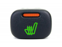 Кнопка обогрева сидений с зеленой подсветкой и оранжевой индикацией для ВАЗ 2113, 2114, 2115, Калина, Шевроле Нива