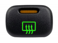 Кнопка включения обогрева заднего стекла с зеленой подсветкой и оранжевой индикацией для ВАЗ 2113, 2114, 2115, Калина, Шевроле Нива