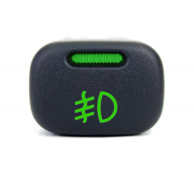 Кнопка включения передних противотуманных фар с зеленой подсветкой и зеленой индикацией для ВАЗ 2113-2115, Калина, Шевроле Нива