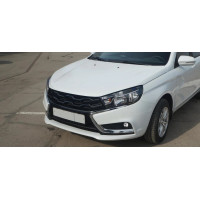 Верхняя решетка радиатора Соты на Веста Верхняя решетка радиатора Соты на Веста