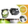 Двухрежимные светодиодные ПТФ Sal-Man Lime (бело-синий 6000К и Лайм) 50W для Калина, Калина 2, Гранта, Ларгус, Датсун до 2019 г.в., УАЗ Патриот