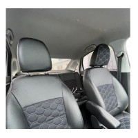 Обивка сидений (не чехлы) ткань с черной тканью 10мм (цветная строчка Соты) для Веста, Веста SW до 2020 года