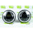 Светодиодные фары черные Шкалы с LED кольцом повторителя поворотника и ДХО для ВАЗ 2101, 2102, Лада 4х4, Нива Легенд