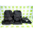 Обивка сидений (не чехлы) экокожа (центр с перфорацией) с цветной строчкой Соты под цельный задний ряд сидений для Гранта FL