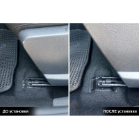 Накладки крепления салазок передних сидений ЯрПласт для Ларгус, Иксрей, Рено Логан, Дастер, Сандеро