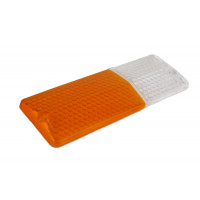 Стекло правого подфарника бело-оранжевое для ВАЗ 2106 Стекло правого подфарника бело-оранжевое для ВАЗ 2106