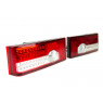 Задние диодные фонари красные с белой полосой и бегающим поворотником в стиле Лексус для ВАЗ 2108-21099, 2113, 2114