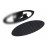 Шильдик Ладья черный лак с карбоновым основанием в стиле Весты на решетку радиатора для Приора, Гранта, Калина 2
