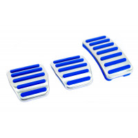 Накладки на педали Sal-Man с синими резиновыми вставками для Веста с МКПП