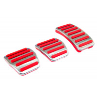 Накладки на педали Sal-Man с красными резиновыми вставками для Веста с МКПП Накладки на педали Sal-Man с красными резиновыми вставками для Веста с МКПП