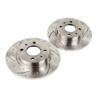 Невентилируемые тормозные диски АТС-SPORT R13 с насечками и перфорацией для ВАЗ 2113-2115, 2108-21099