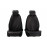 Универсальные защитные накидки на передние сиденья из гладкой экокожи с одинарной цветной строчкой Ромб