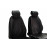 Универсальные защитные накидки на передние сиденья из гладкой экокожи с одинарной цветной строчкой Ромб