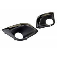 Оригинальные рамки противотуманных фар с черной лаковой вставкой для Калина 2