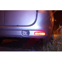 Двухрежимные (габариты и стоп-сигнал) светодиодные катафоты в задний бампер для Ларгус, Ларгус FL Двухрежимные (габариты и стоп-сигнал) светодиодные катафоты в задний бампер для Ларгус, Ларгус FL