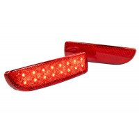 Двухрежимные (габариты и стоп-сигнал) светодиодные катафоты в задний бампер для Приора седан, хэтчбек Двухрежимные (габариты и стоп-сигнал) светодиодные катафоты в задний бампер для Приора седан, хэтчбек