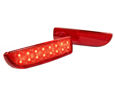 Двухрежимные (габариты и стоп-сигнал) светодиодные катафоты в задний бампер для Приора седан, хэтчбек Двухрежимные (габариты и стоп-сигнал) светодиодные катафоты в задний бампер для Приора седан, хэтчбек