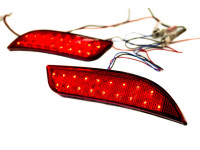 Двухрежимные (габариты и стоп-сигнал) светодиодные катафоты в задний бампер для Приора 2 седан, хэтчбек после 2014 года