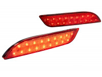 Двухрежимные (габариты и стоп-сигнал) светодиодные катафоты в задний бампер для Приора 2 седан, хэтчбек