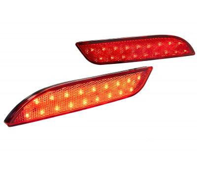 Двухрежимные (габариты и стоп-сигнал) светодиодные катафоты в задний бампер для Приора 2 седан, хэтчбек Двухрежимные (габариты и стоп-сигнал) светодиодные катафоты в задний бампер для Приора 2 седан, хэтчбек