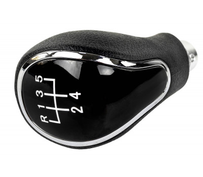 Ручка КПП Sal-Man в стиле Весты хром с белой подсветкой для Калина 2, Калина, Приора 2, Приора, 2113-2115, 2110-2112, 2108-21099 с кулисой (прямоугольный шток)