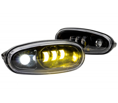 Двухрежимные светодиодные ПТФ Sal-Man 50W для Шевроле Ланос Двухрежимные светодиодные ПТФ Sal-Man 50W для Шевроле Ланос