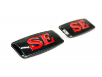 Черные заглушки повторителя поворота SE с красной надписью для Приора, Калина 2, Калина, Гранта FL, ВАЗ 2113-2115, 2110-2112, 2108-21099