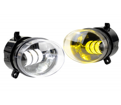 Двухцветные диодные ПТФ Sal-Man 29W 4600lux (бело-синий 6000К и желтый 3000К) для Ауди А4, А5, А6, Q5 Двухцветные диодные ПТФ Sal-Man 29W 4600lux (бело-синий 6000К и желтый 3000К) для Ауди А4, А5, А6, Q5