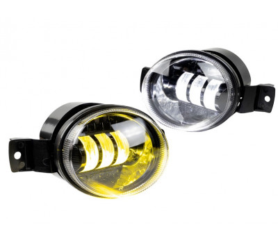 Двухцветные диодные ПТФ Sal-Man (бело-синий 6000К и желтый 3000К) 50W для БМВ 1, X1, X3, X5, X6