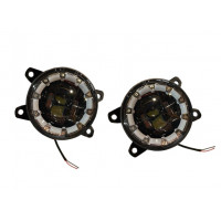 Диодные ПТФ с металлическим корпусом 4 линзы с ДХО для Гранта FL, Веста, Веста NG, Иксрей, Ларгус FL, Нива Урбан, Рено