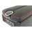Подлокотник из экокожи с красной прострочкой с крышкой на кнопке, подстаканником и USB универсальный