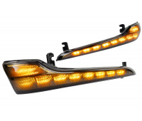 Динамические повторители Sal-Man Лексус Стайл тонированные с квадратными секциями в боковые зеркала образца от 2014 года для Датсун, Калина 2, Калина, Гранта FL, Гранта