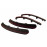 Декоративные заглушки ручек подлокотников обшитые экокожей с красной строчкой для ВАЗ 2114, 2115