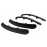 Декоративные заглушки ручек подлокотников обшитые экокожей с серой строчкой для ВАЗ 2114, 2115