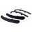 Декоративные заглушки ручек подлокотников обшитые экокожей с синей строчкой для ВАЗ 2114, 2115
