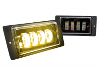 Двухцветные светодиодные противотуманные фары SL 40W 3000/6000K 4 линзы нерегулируемые для ВАЗ 2110-2112, 2113-2115, Шевроле Нива до рестайлинга 2009 года