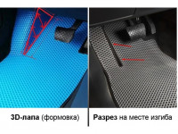 Салонные коврики EVA SPC (Эконом 6мм) черный ромб для Приора