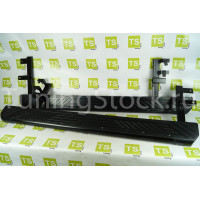 Пороги с пластиковой накладкой ТехноСфера для Шевроле/Лада Нива 2123, Нива Тревел