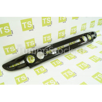 Решетка переднего бампера нижняя 2 лопасти под 2 комплекта ПТФ на Приора