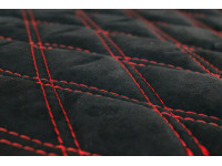 Обивка сидений (не чехлы) ткань с алькантарой (цветная строчка Ромб/Квадрат) для Ларгус 5-местных