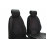 Универсальные защитные накидки передних сидений из экокожи (центр с перфорацией и одинарной цветной строчкой Ромб)